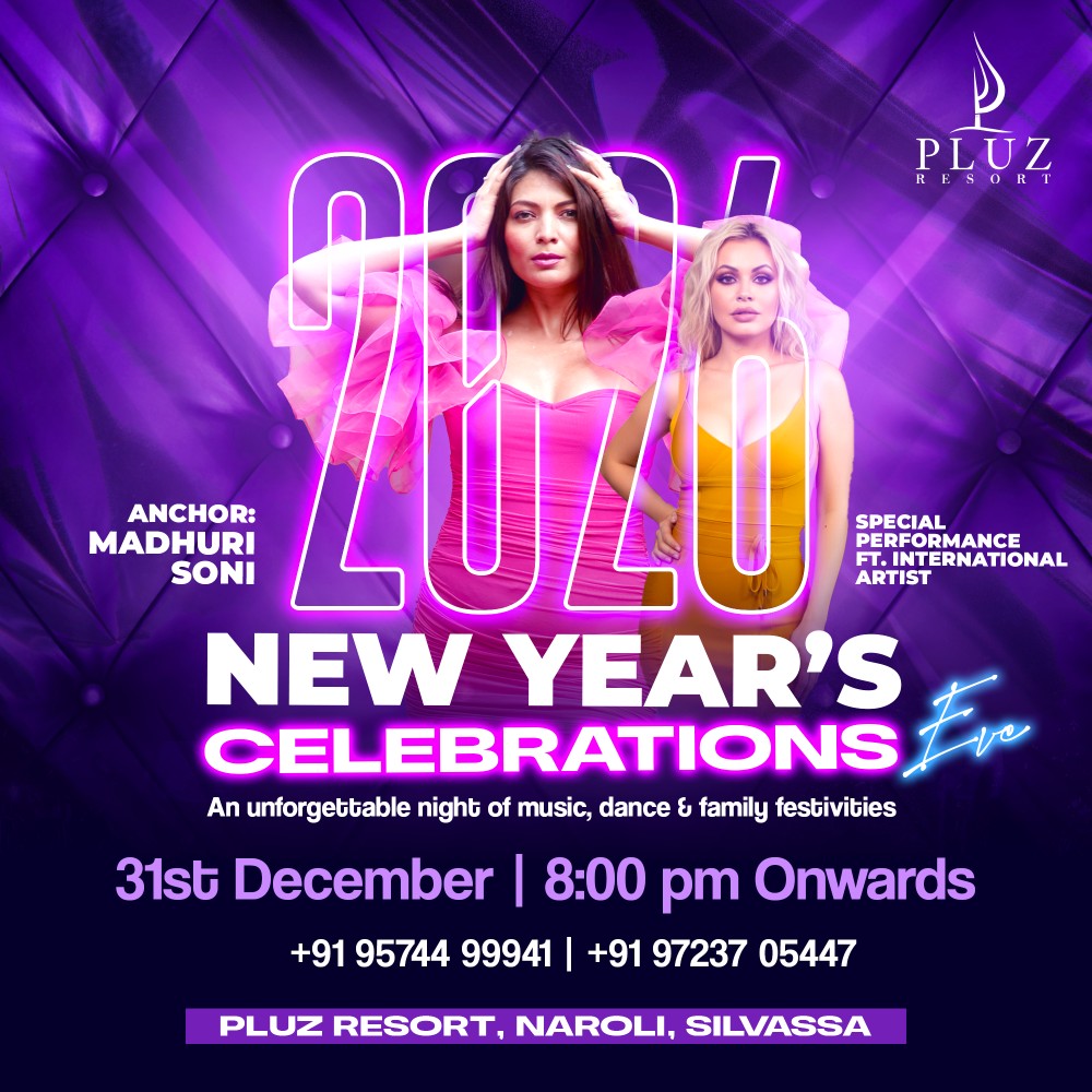New Year Party in Silvassa NYE 2026 at Pluz Resort New Year Party in Silvassa NYE 2026 at Pluz Resort